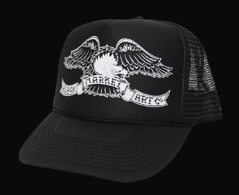 Eagle Foam Trucker Hat Black Market Art Company